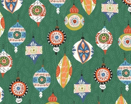 Tinsel Time - Ornaments Baubles from Cloud9 Fabrics