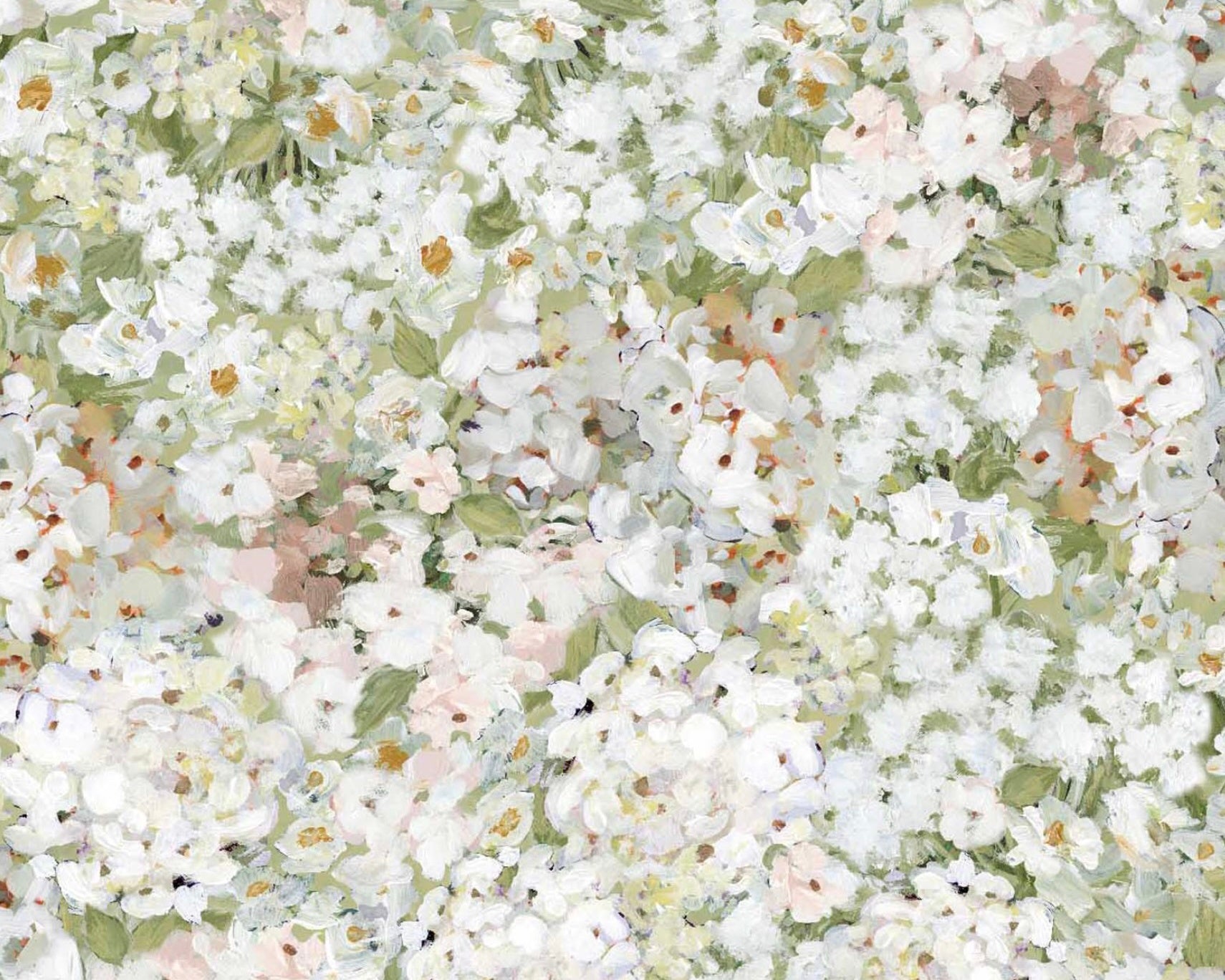 Hydrangea Reverie - White Floral by Susan Winget from Springs Creative Fabric