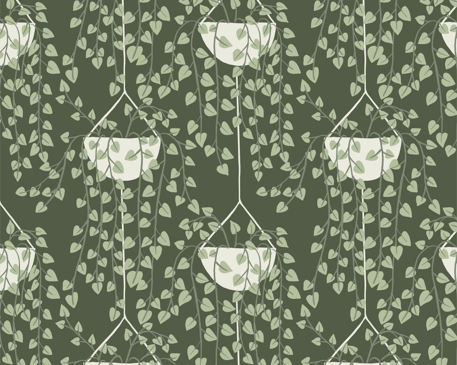 Planted - Overflow Green by Betsy Siber from Cloud9 Fabrics