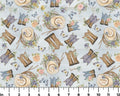 Highland Ranch - Tossed Boots Blue by Susan Winget from Springs Creative Fabric