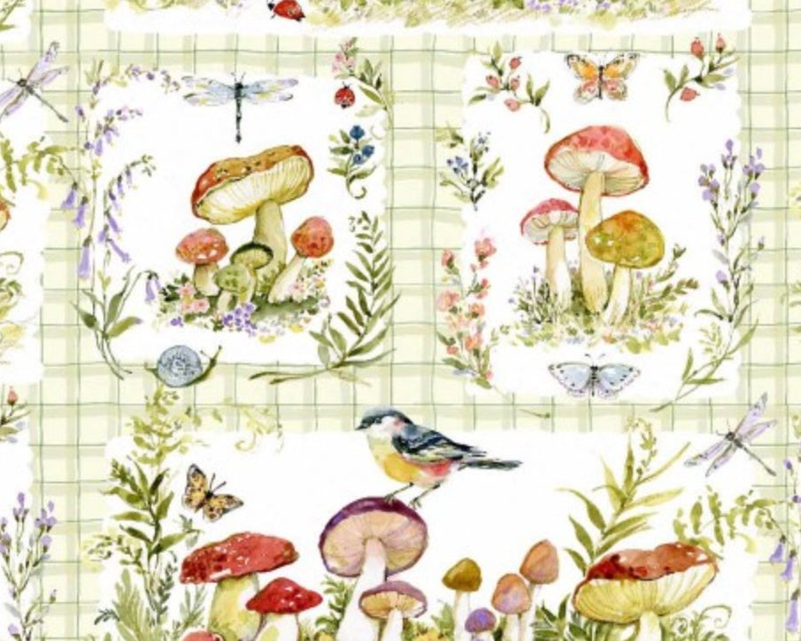 Intriguing Mushrooms - Mushroom Patch by Susan Winget from Springs Creative Fabric