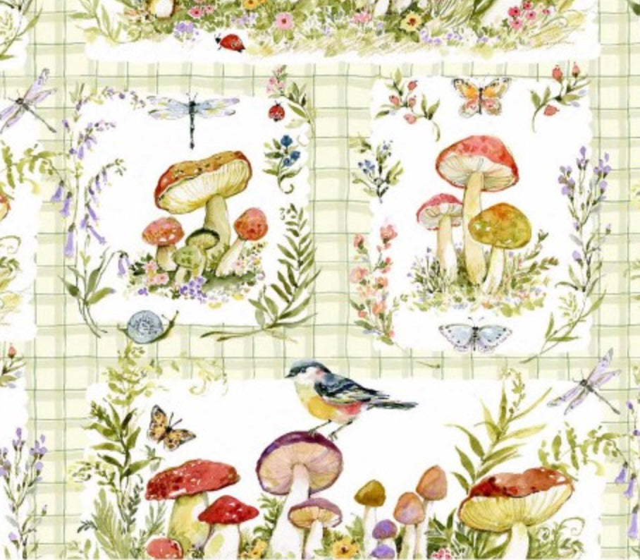 Intriguing Mushrooms - Mushroom Patch by Susan Winget from Springs Creative Fabric