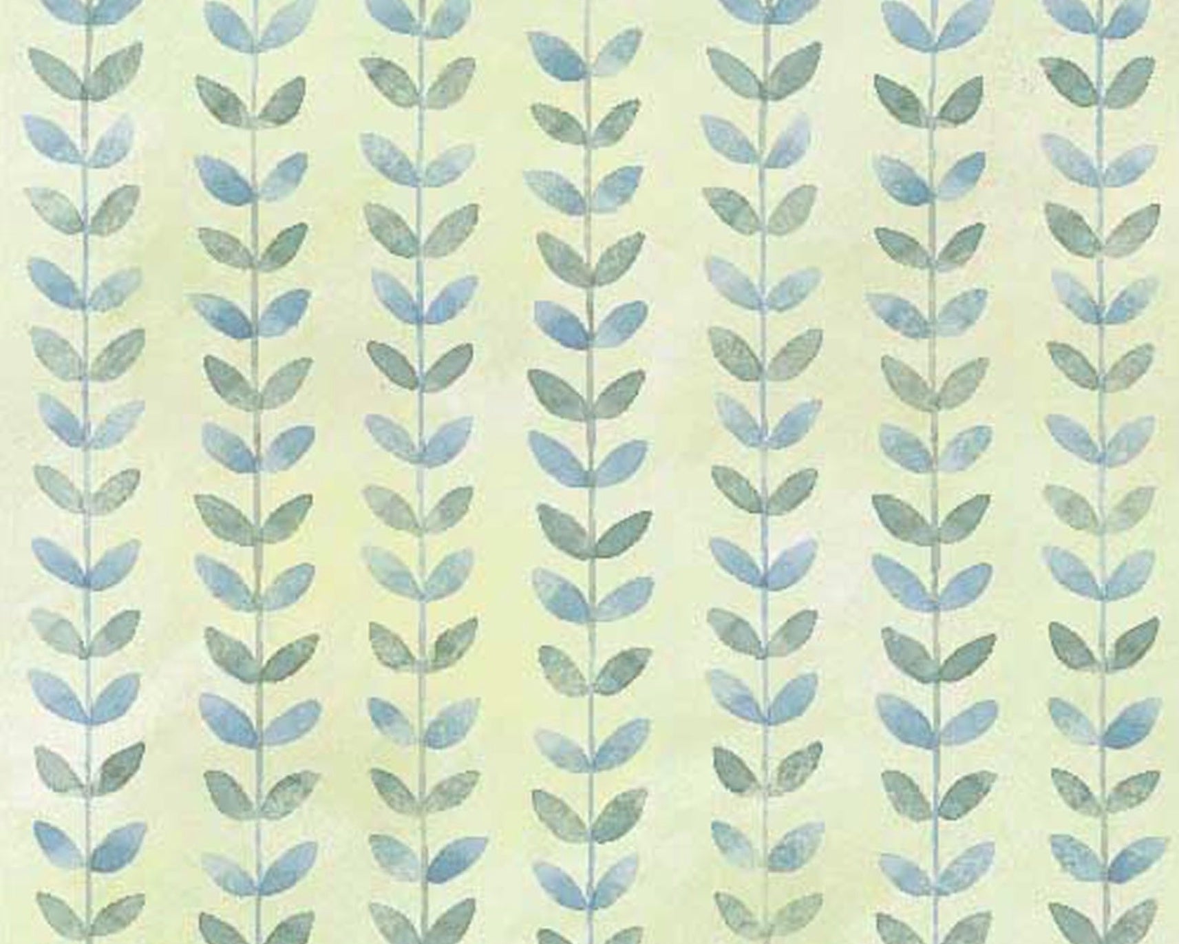 Intriguing Mushrooms - Leave Sprig Stripe Lt Green by Susan Winget from Springs Creative Fabric