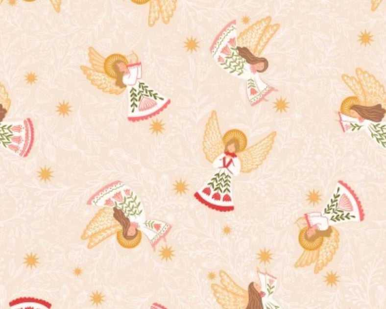 Peace and Joy - Host of Angels Cream from Lecien Fabric