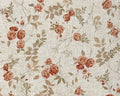 French Rose LINEN CANVAS - Floral Vine Tan from Elite Fabric