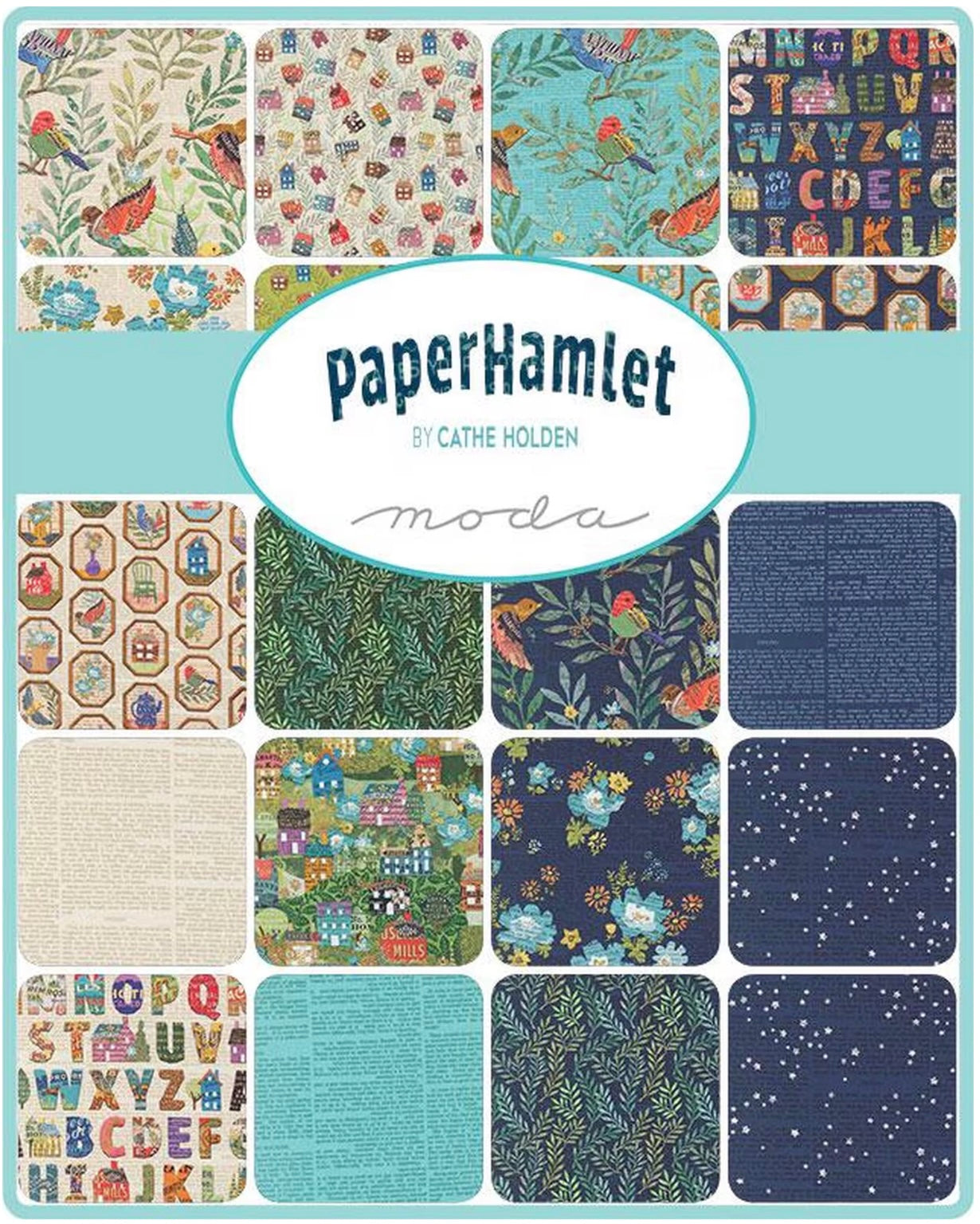 Paper Hamlet CHARM Pack by Cathe Holden from Moda Fabrics