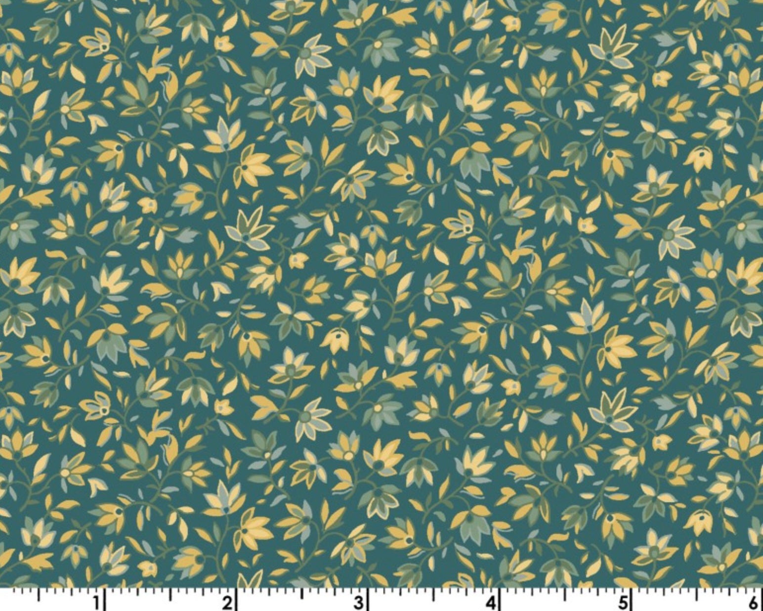 Willoughby - Tiny Leaves Turquoise from Maywood Studio Fabric