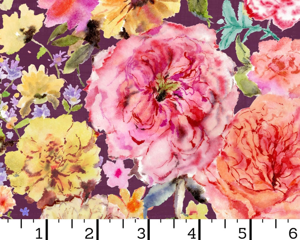 Nature Studies - Focal Floral Violet from Maywood Studio Fabric