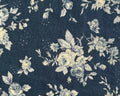 French Rose - Rose Bouquet Dk Blue from Elite Fabric