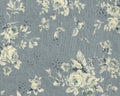 French Rose - Rose Bouquet Dusty Blue from Elite Fabric