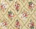French Rose - Diamond Frame Floral Tan from Elite Fabric