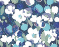 Beatrice - Abstract Floral Navy from 3 Wishes Fabric