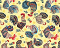 Farm Feathered Folk - Feathers Friends Rooster Yellow from Benartex Fabrics