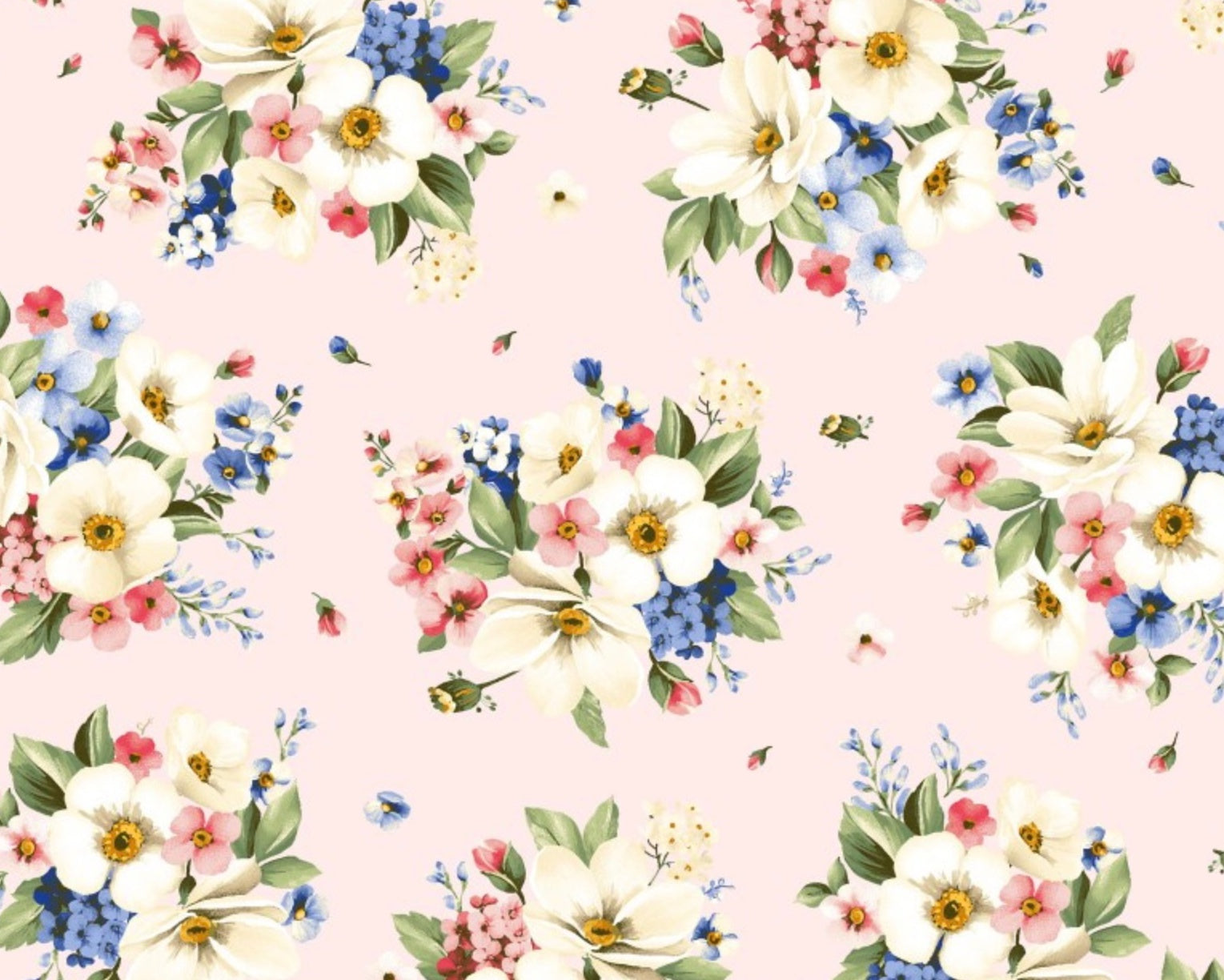 Windflower - Bouquet Floral Pink from Maywood Studio Fabric