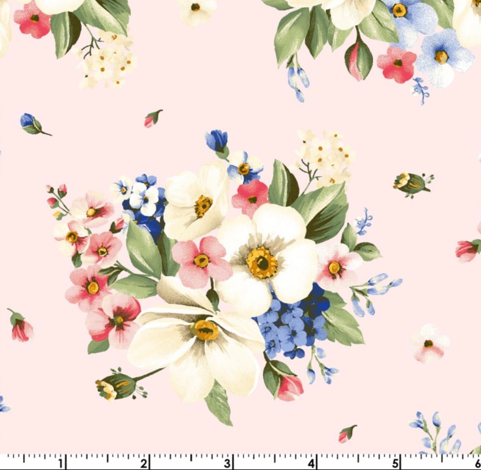Windflower - Bouquet Floral Pink from Maywood Studio Fabric