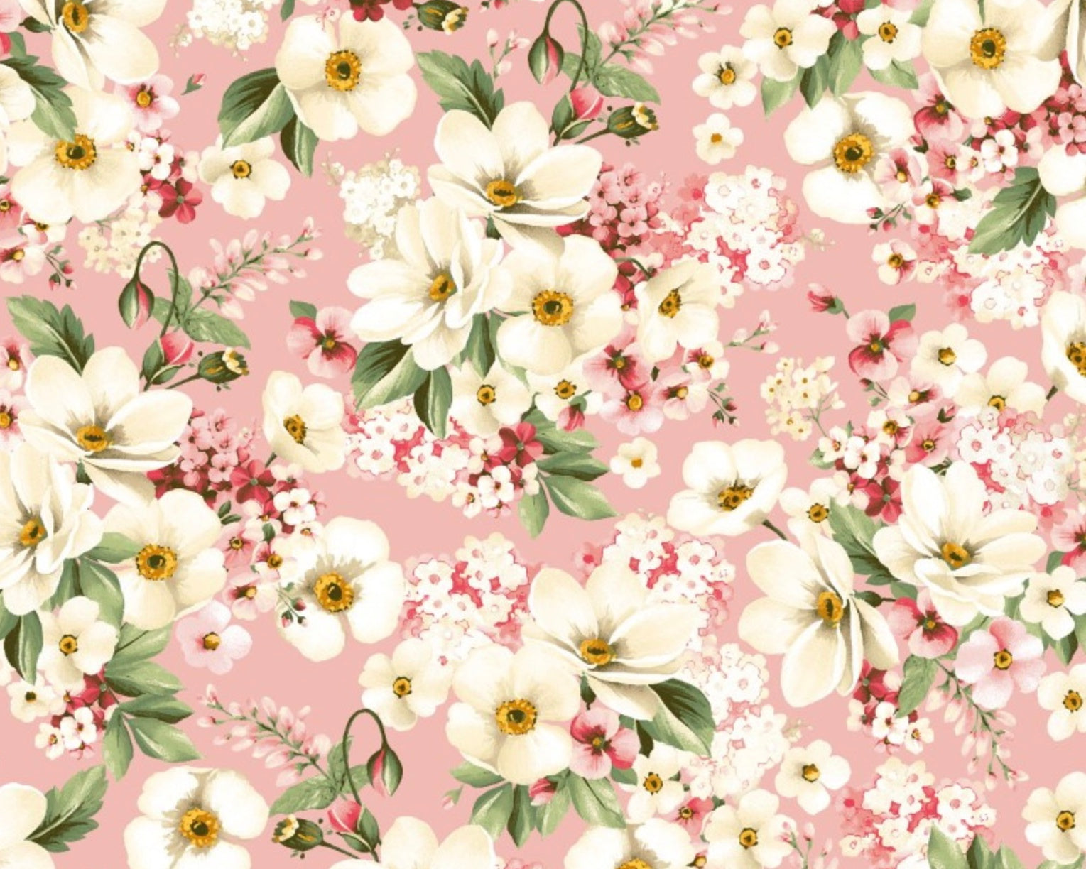 Windflower - Main Flower Pink from Maywood Studio Fabric