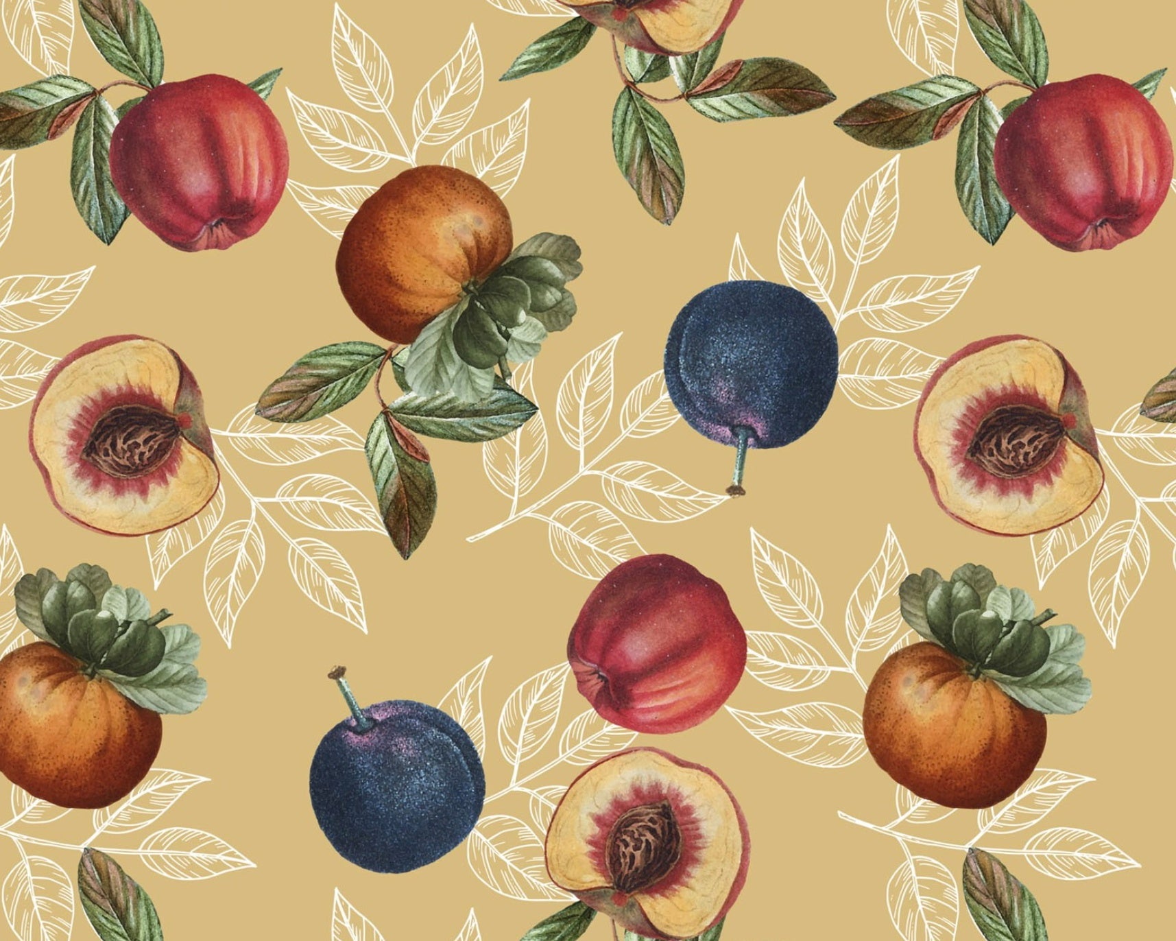 Fresh Fruit Toss Tan from David Textiles Fabrics