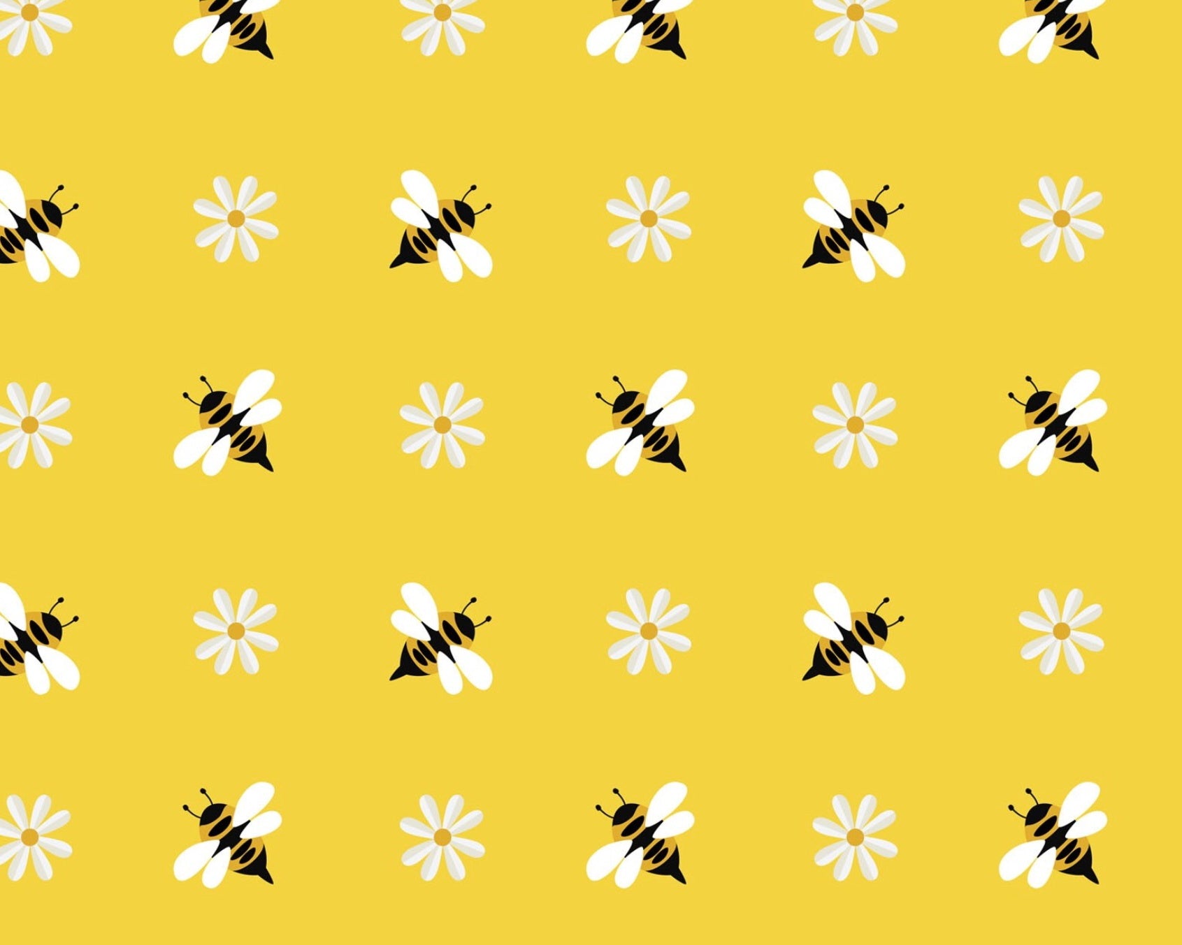 Simple Bees Yellow from David Textiles Fabrics