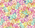 Butterfly Stamps Colorful from David Textiles Fabrics