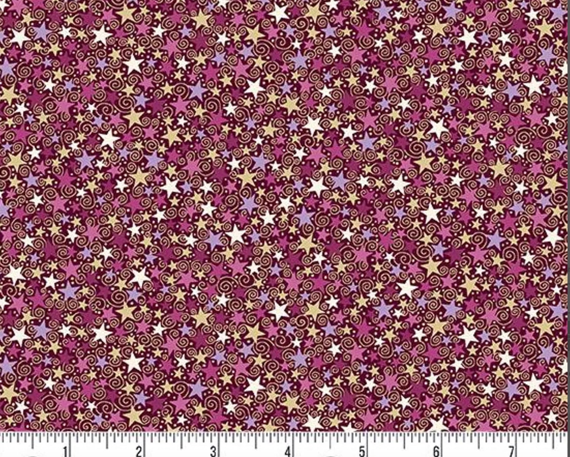 Luna - Star Red from Makower Fabric
