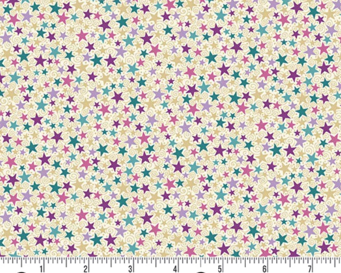 Luna - Star Cream from Makower Fabric