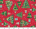 Christmas Wishes - Christmas Tree Red from Makower Fabric