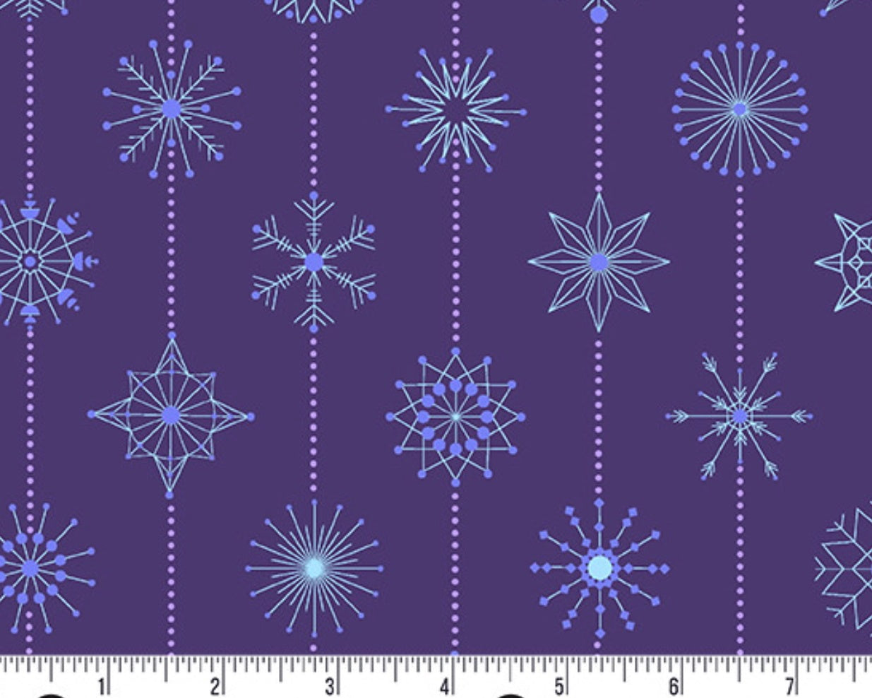 Century Prints - Deco Frost Snowflakes Winter Plum from Andover Fabrics