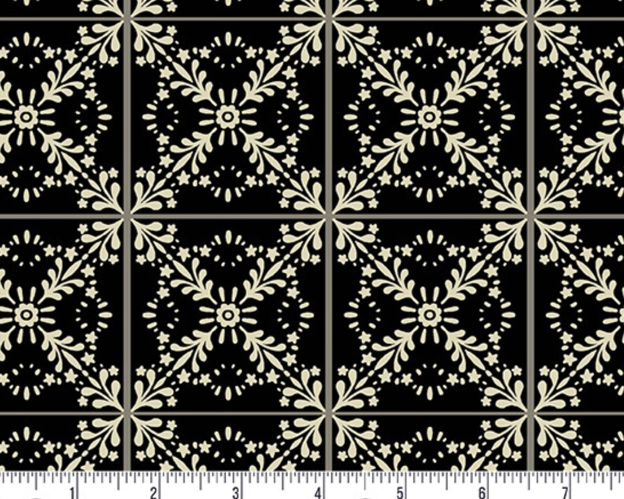 Ciao Bella - Tiles Black from Andover Fabrics