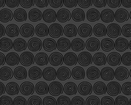 Vice Versa - Spirals Pearl Black from Andover Fabrics