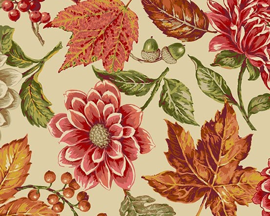 Autumn Woods - Foliage Orange from Andover Fabrics