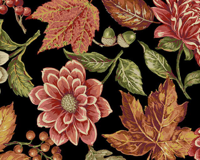 Autumn Woods - Foliage Black from Andover Fabrics