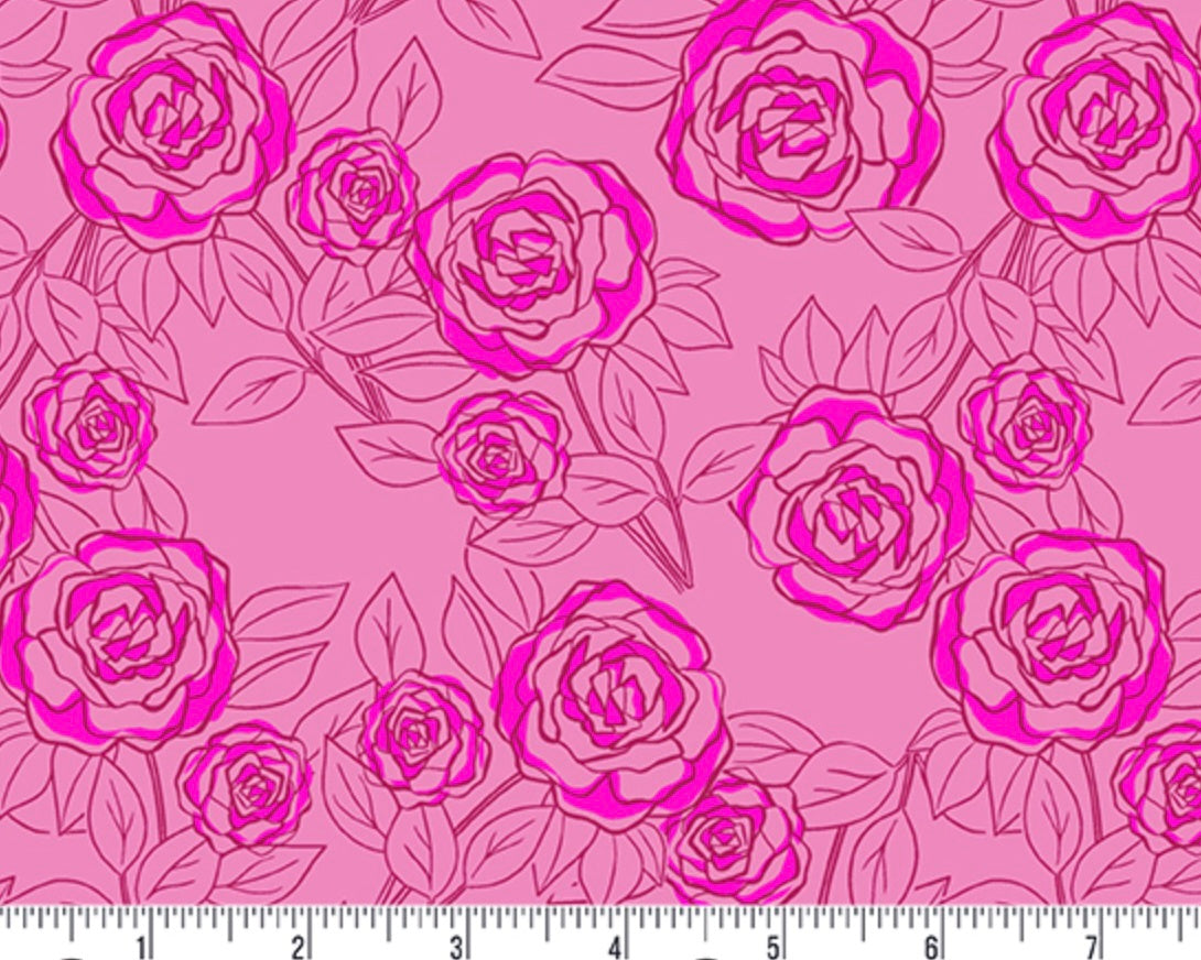Color Me Pretty - Rose Bloom Rose from Andover Fabrics
