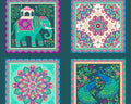 Jaipur - Jaipur PANEL 24 Inches from Makower Fabric