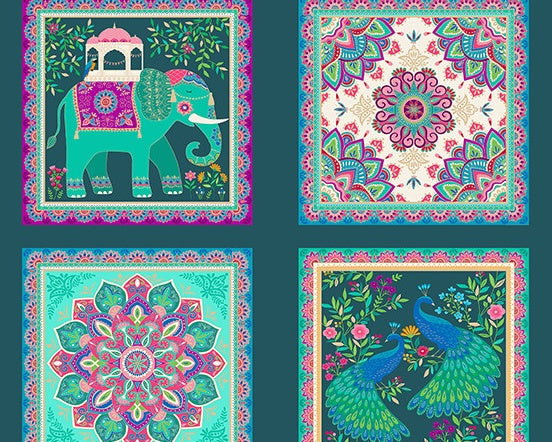 Jaipur - Jaipur PANEL 24 Inches from Makower Fabric