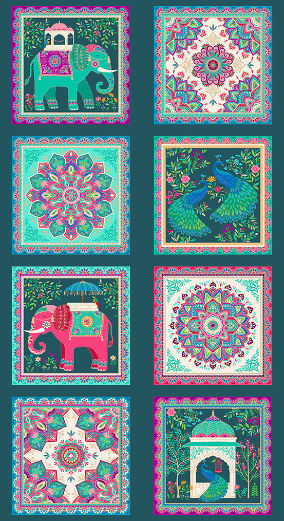 Jaipur - Jaipur PANEL 24 Inches from Makower Fabric