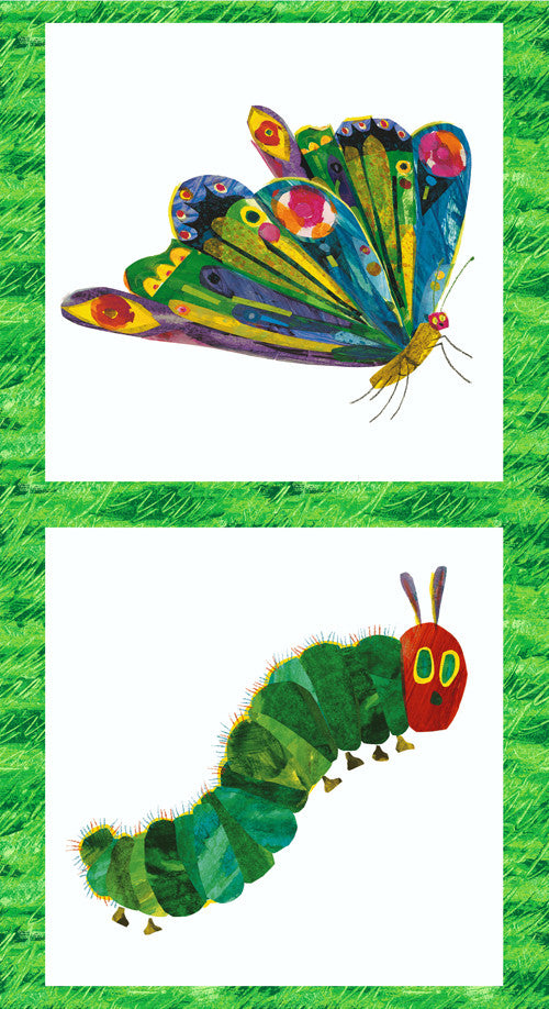 The VHC Caterpillar - Metamorphosis PANEL 24 Inches from Andover Fabrics