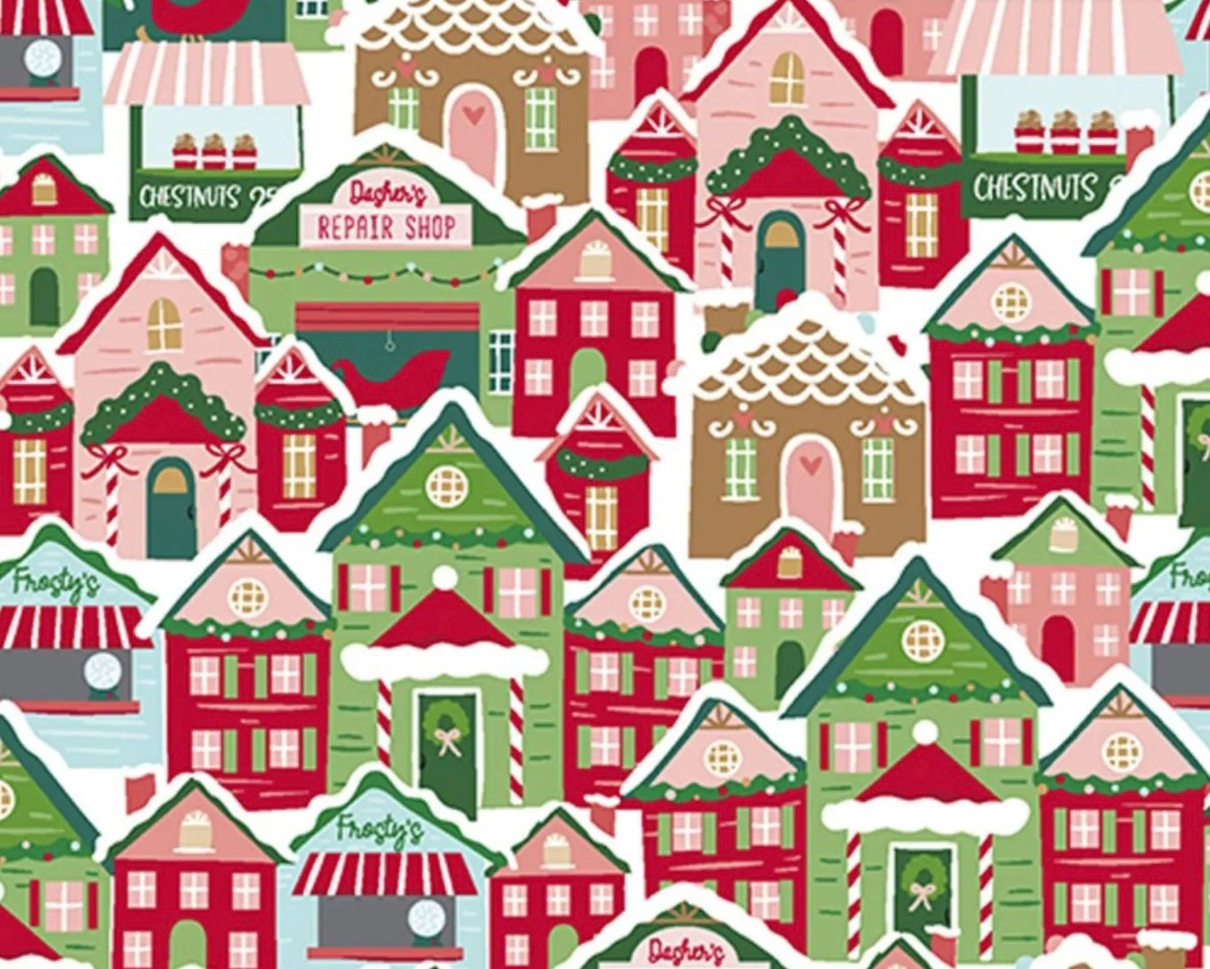 Holiday Prints - Christmas Village from 3 Wishes Fabric