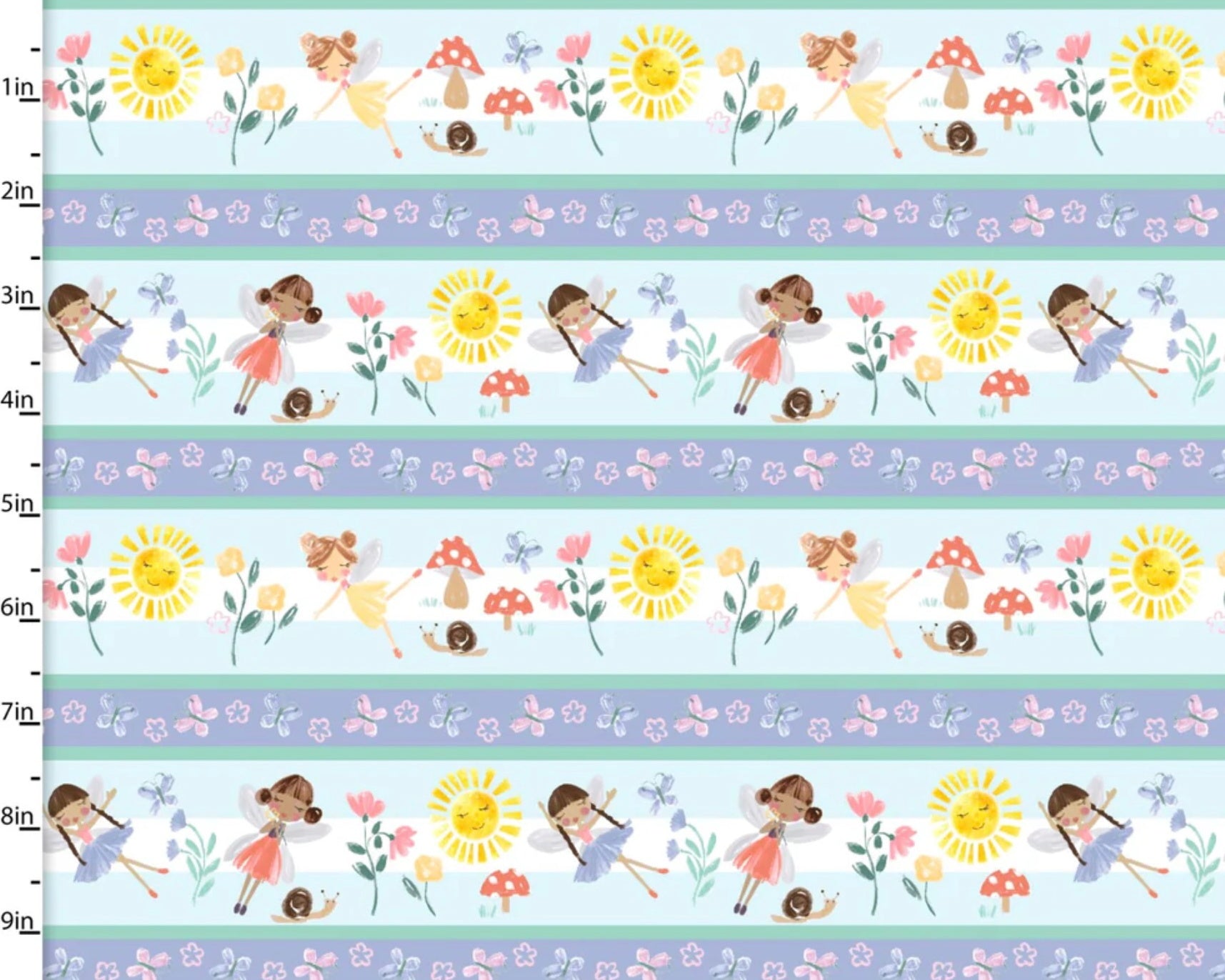 Pixie Dust FLANNEL - Playful Stripe Blue from 3 Wishes Fabric