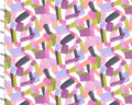 Purple Perfection - Geo Brushstrokes White from 3 Wishes Fabric