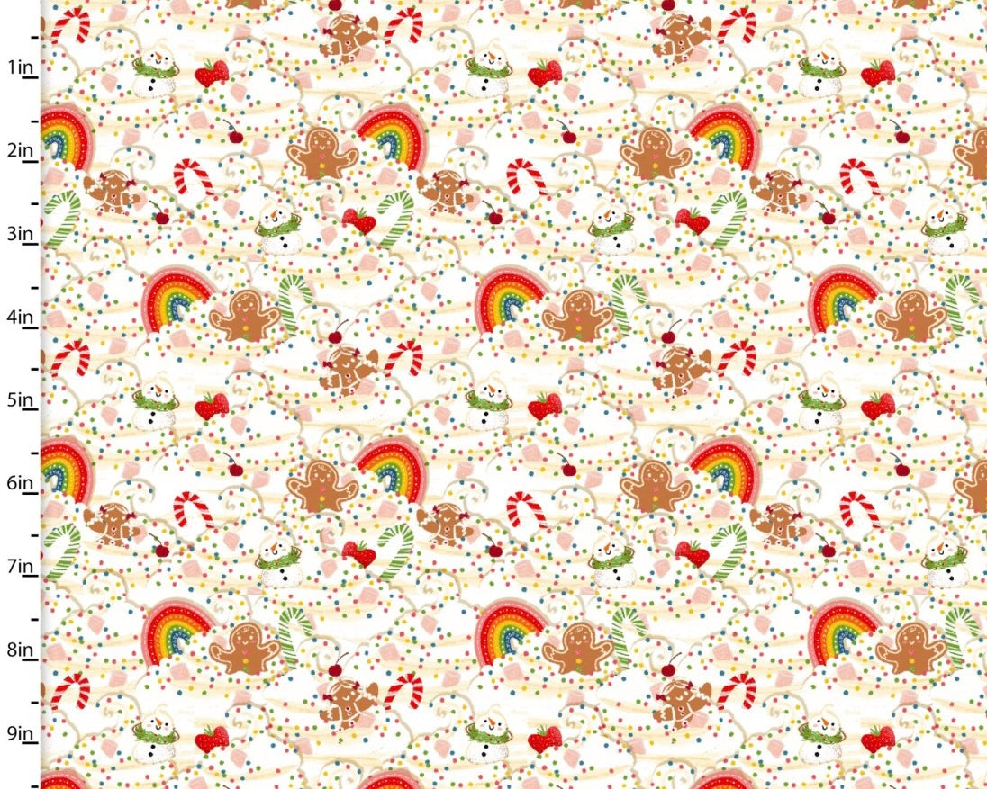 HoliDazzle - Candyland Dreams Cream from 3 Wishes Fabric