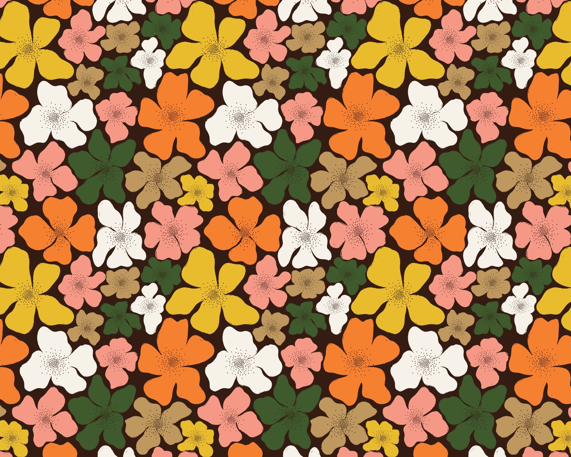 Honey Garden - Irises Peach from Cloud 9 Fabrics