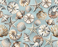 Coastal Escape - Coastal Shells Blue by Nicole Decamp from Benartex Fabrics