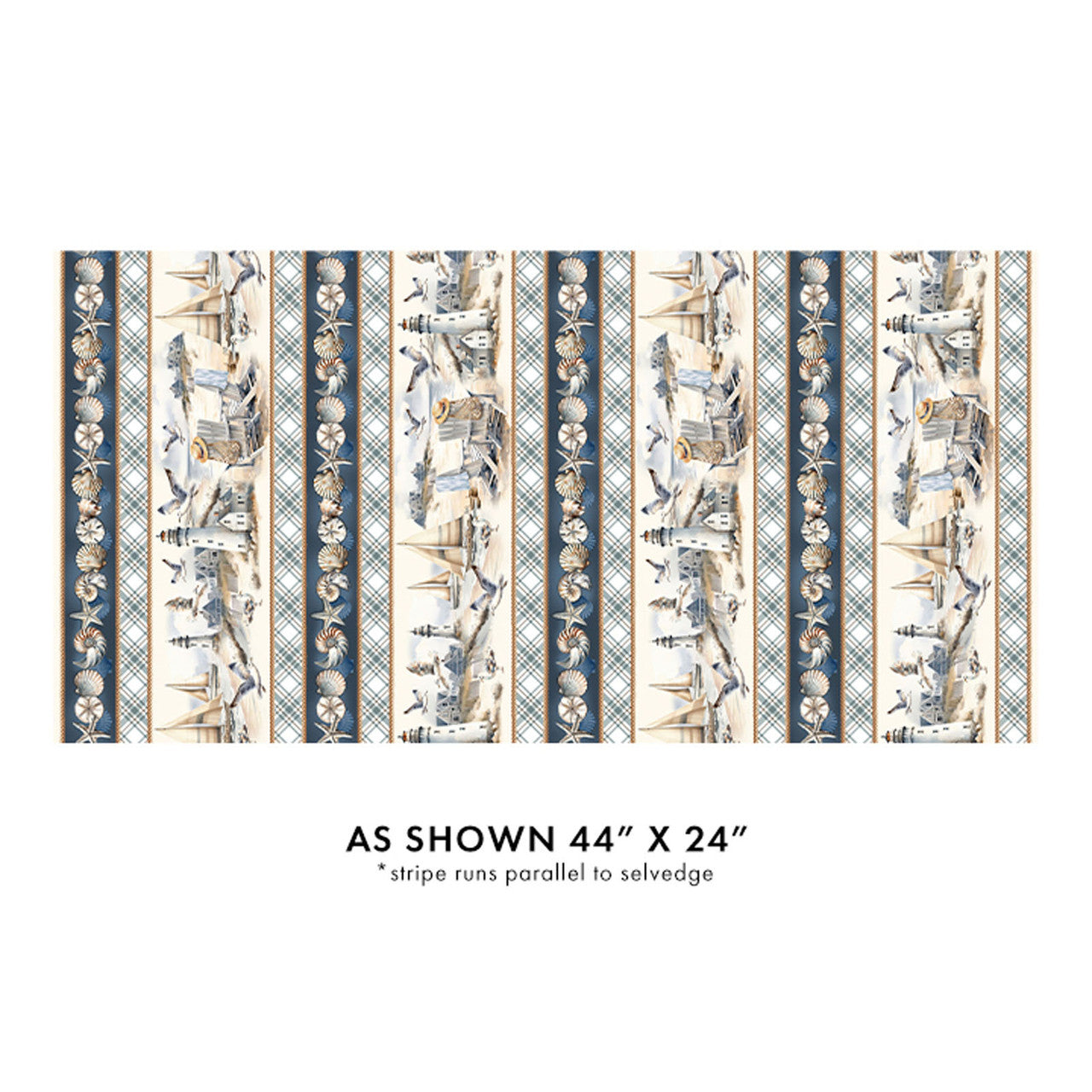 Coastal Escape - Maritime Stripe by Nicole Decamp from Benartex Fabrics