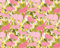 Wild Savanna - Pink Safari Green Pink from Felicity Fabrics