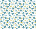 Sea Garden - Floating Seashells Blue Sprout from Felicity Fabrics