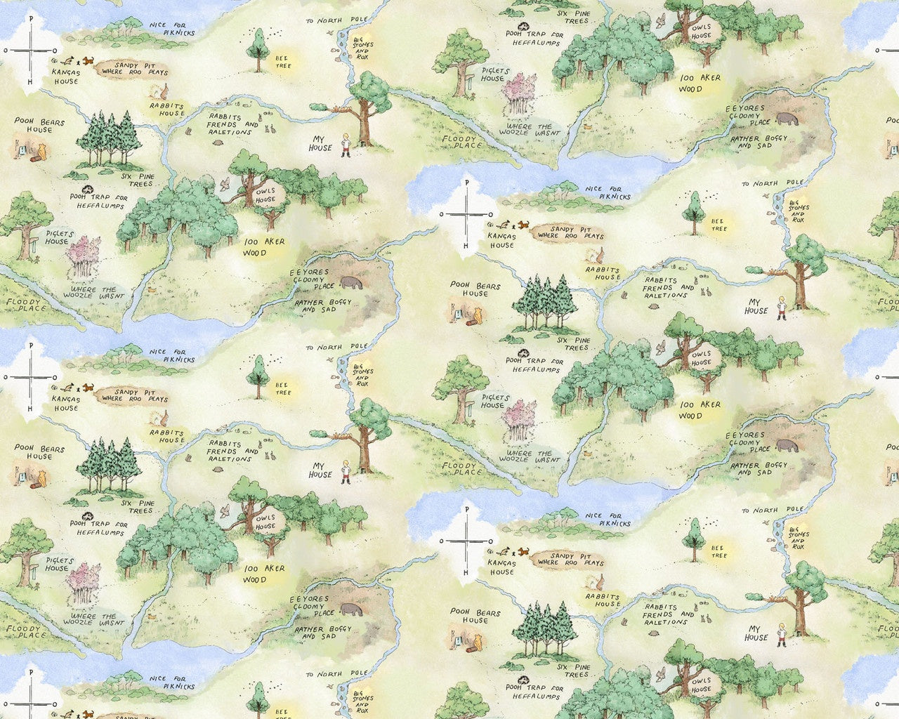 Classic Winnie - Map from Studio E Fabrics