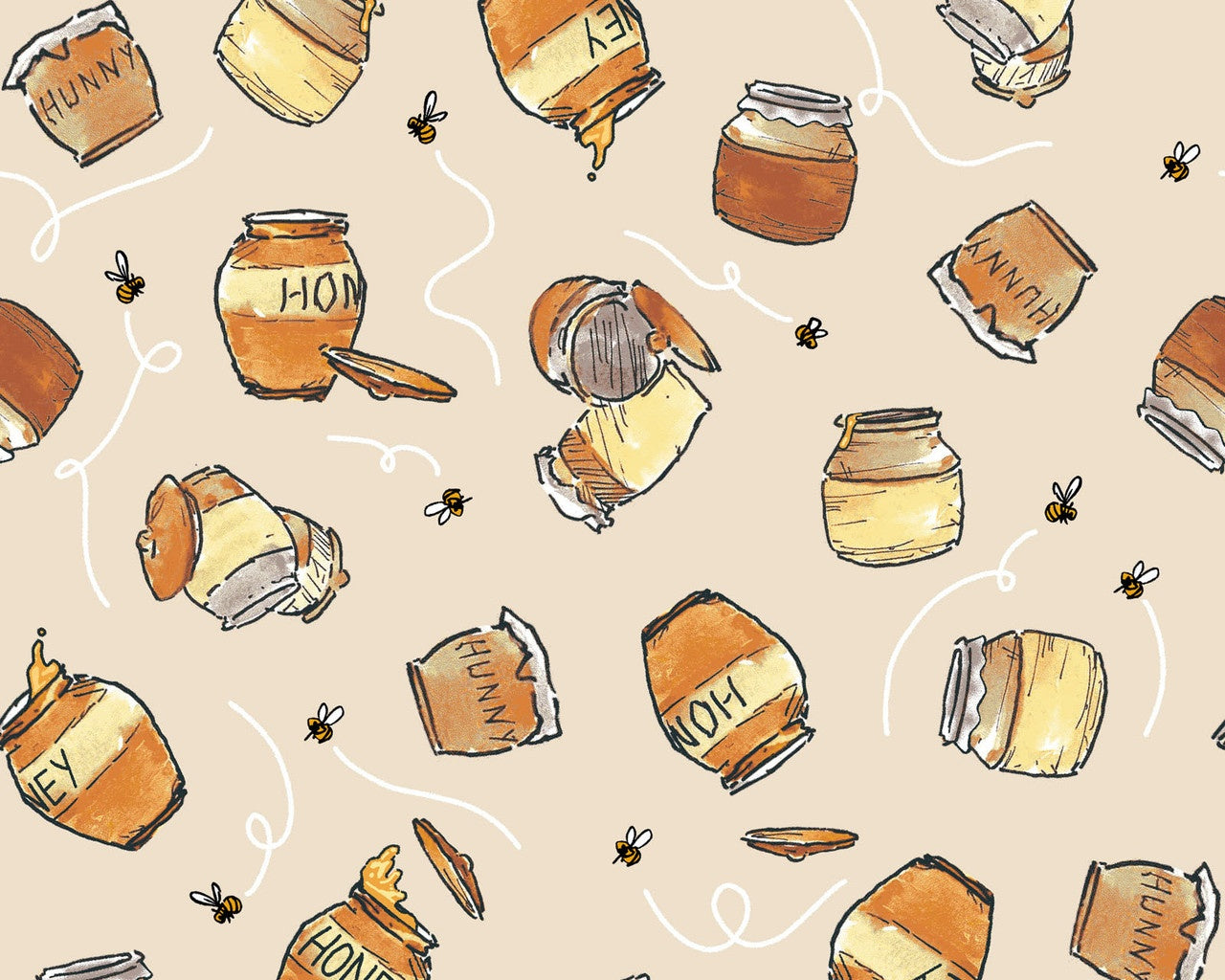 Classic Winnie - Honey Pots from Studio E Fabrics