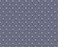 Sewn With Love - Stitched Scallop Navy Blue from Felicity Fabrics