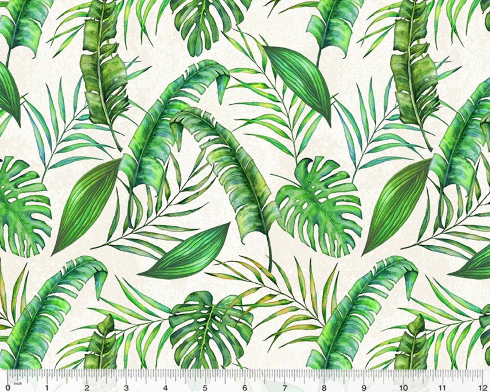 Tropical Paradise - Tropical Leaves Ivory from Windham Fabrics