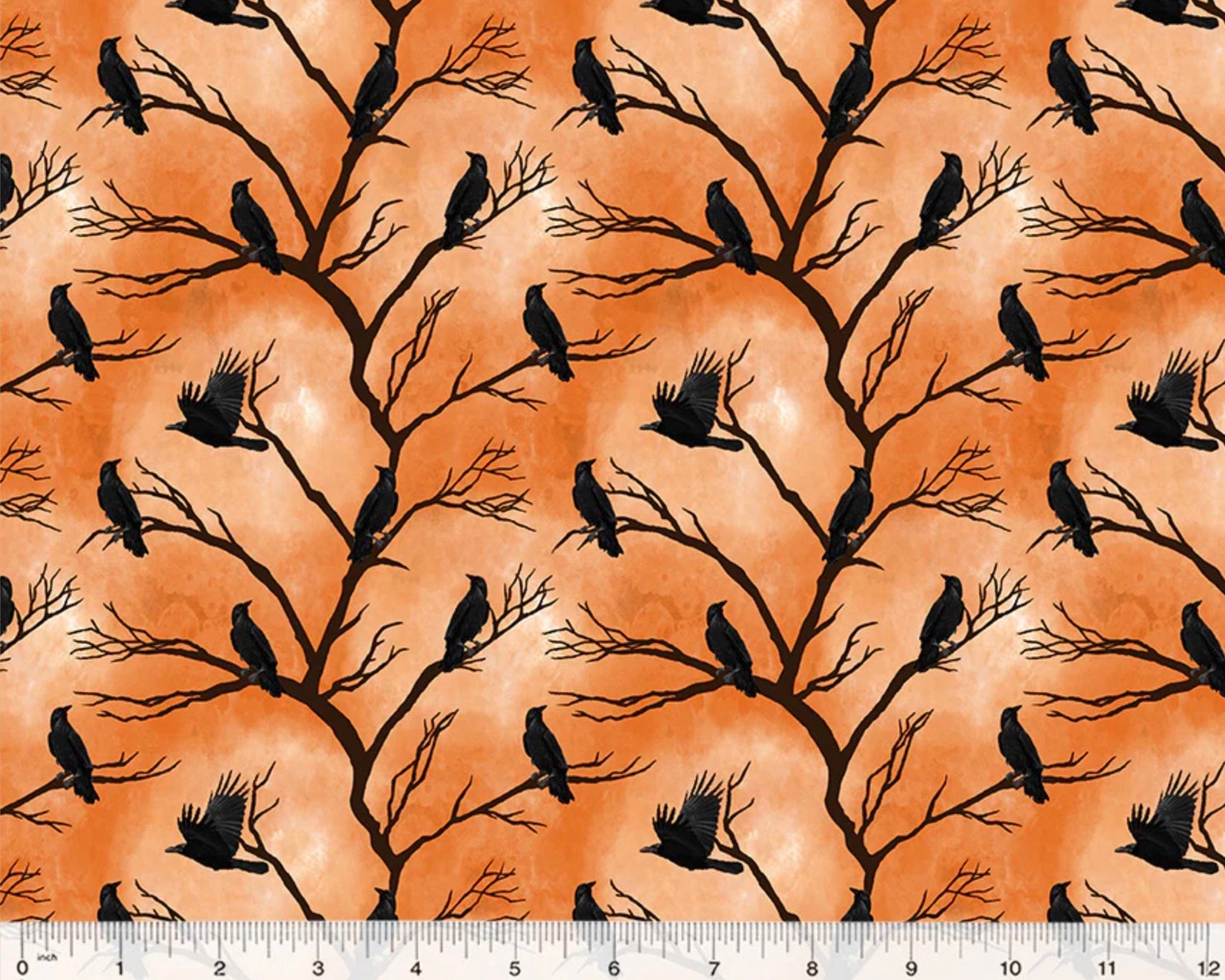 Full Moon - Raven Roost Pumpkin Orange from Windham Fabrics